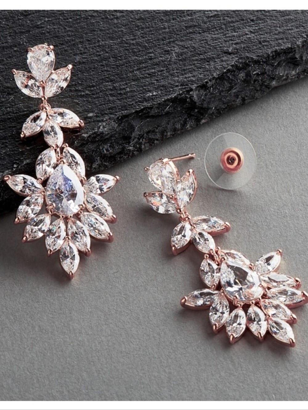 Rose Gold Drop Earrings